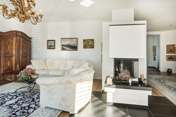 Wohnzimmer EG mit Kaminofen