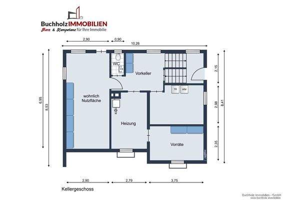 Kellergeschossgrundriss Altbestand