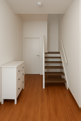 Treppe zum Schalfzi u.Bad