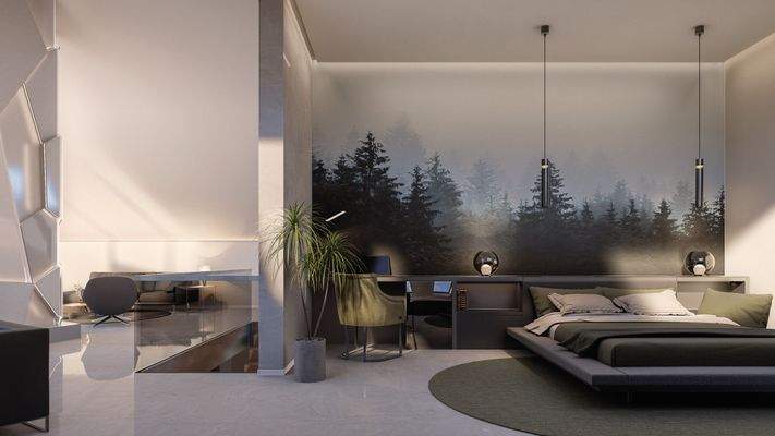 Dachgeschoss-Architektenvilla