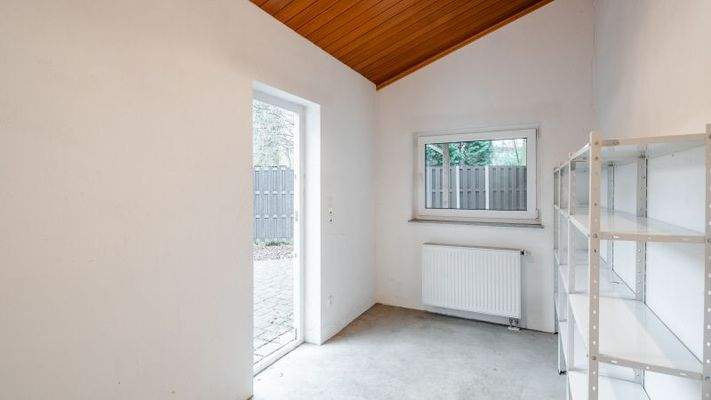 Beheizter Lagerraum im Garten