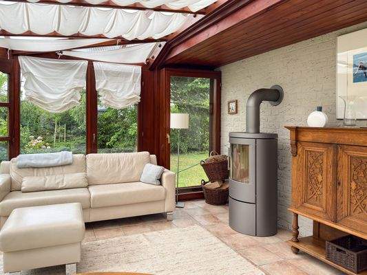 Wintergarten  mit Kamin