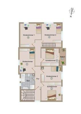 Obergeschoss Whg. 2+4