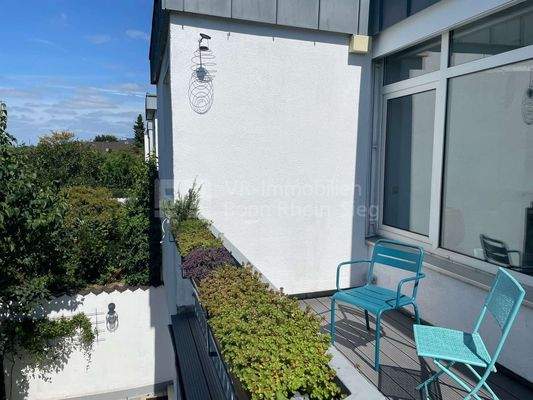 Balkon Blick ins Grüne/Petersberg