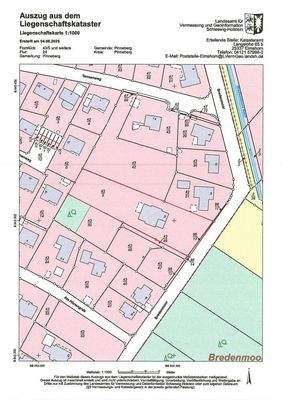 Flurkarte Bereich Haus rot