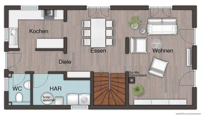 Schöne sonnige Räume