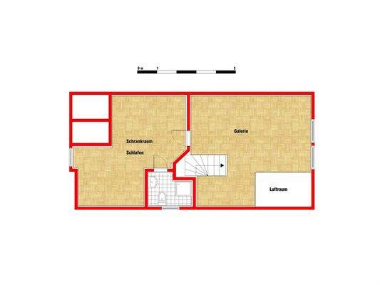 Grundriss Wohnung oberer Bereich