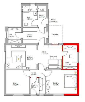 Grundriss EG Wohnung