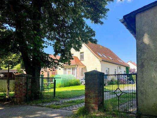 Die hintere Auffahrt auf das Grundstück