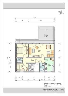 Bemaßter Grundrissplan