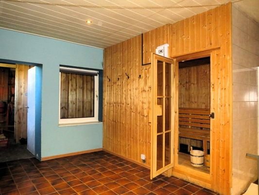 Sauna im Nebengebäude