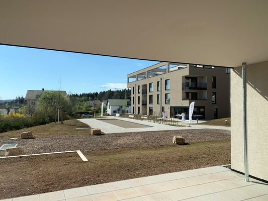 Blick aus Gemeinschaftsraum Haus 3