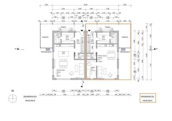 Grundriss Erdgeschoss (Haus A)