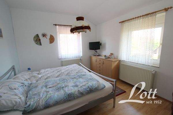 ein Schlafzimmer im Dachgeschoss