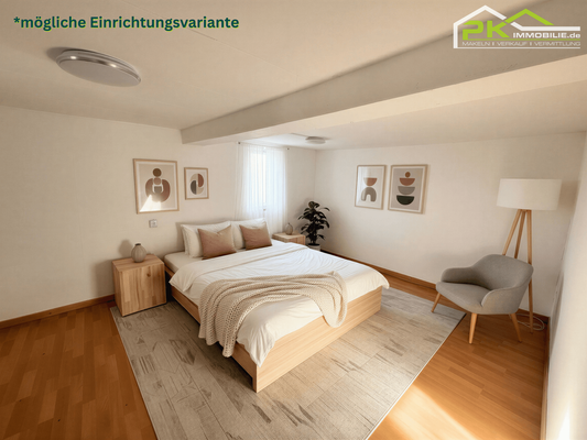 Zimmer mit Einrichtungsbeispiel