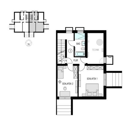 Wohnung 3 - Grundriss UG