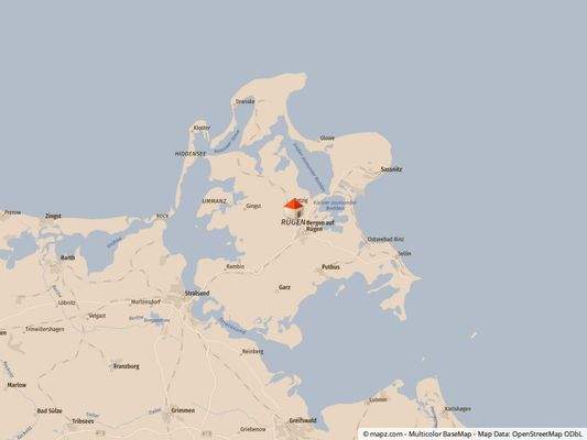 Lage auf Rügen