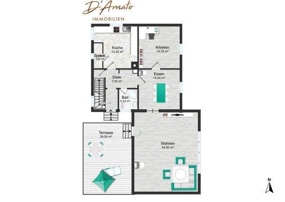 Grundriss EG bemaßt