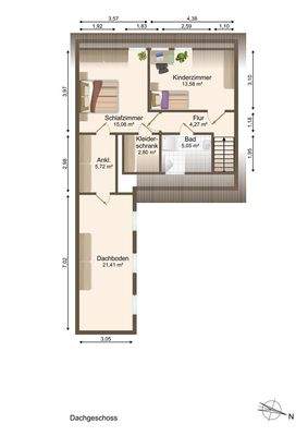 Grundriss Dachgeschoss