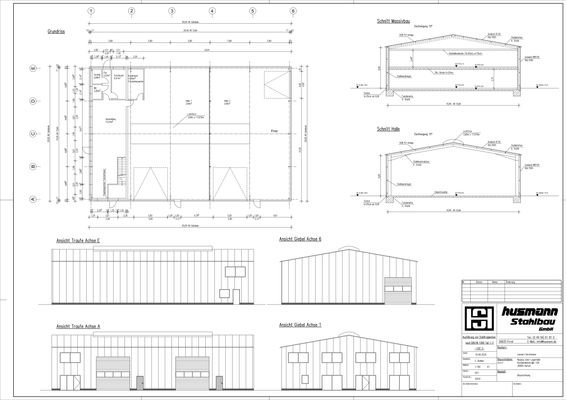 Bauzeichnung final, Stahlbau Husmann, 10.06.2024