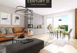 Wohn-, Ess- und Küchenbereich (visualisiert)