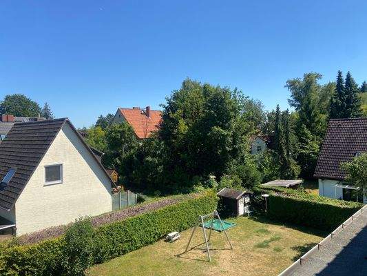 Aussicht in den Gemeinschaftsgarten