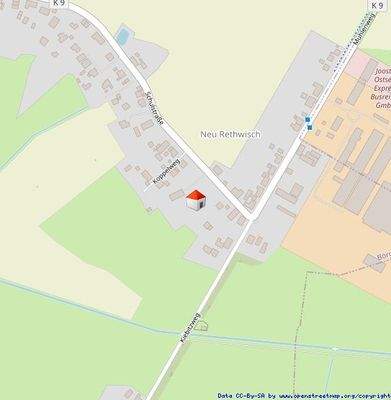 Lageplan mit Markierung