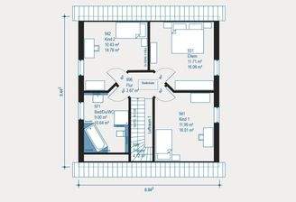 Grundriss frei änderbar.