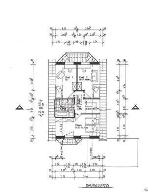 Grundriss Dachgeschoss - nicht maßstäblich