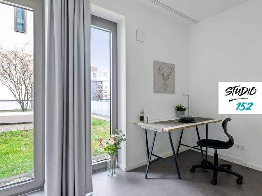 Ansicht II: Wohn-Ess-Schlafbereich