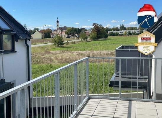 Blick nach Oberlaa (ca. 1 km)