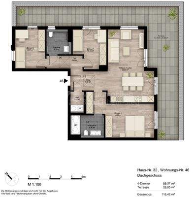 Grundriss Wohnung 46