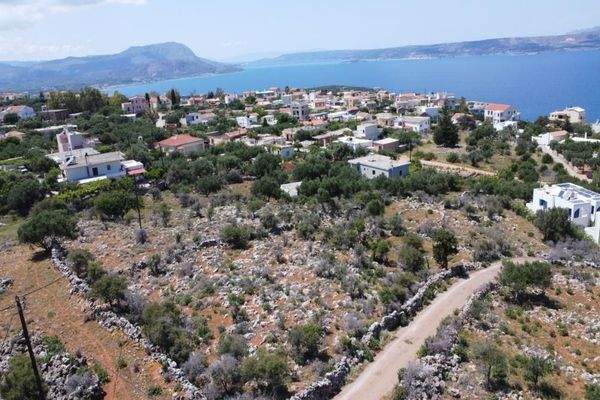 Kreta, Kokkino Chorio: Grundstück mit unverbautem Meerblick zu verkaufen