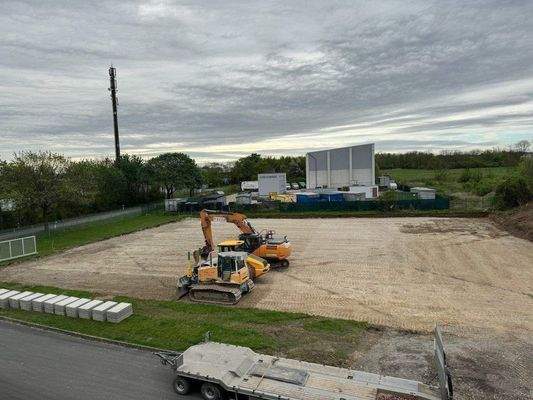 Neubaufläche einer Lagerhalle von 2000 m2