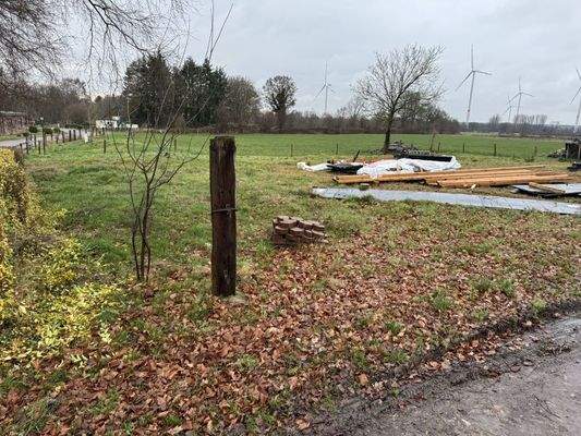 Blick auf das Grundstück