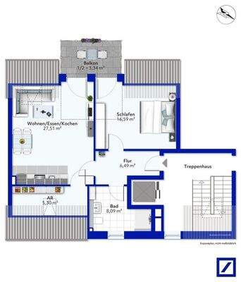 Exposeplan-Dachgeschoss links