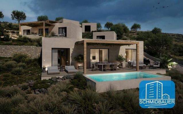 Kreta, Klima: Neubau-Projekt! Haus mit Studio und Pool in kleiner Anlage zu verkaufen
