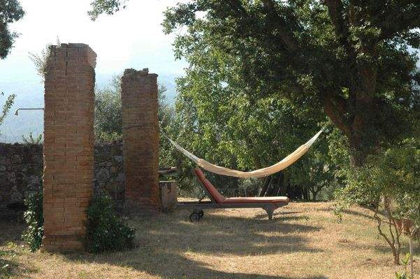 Garten und Hängematte