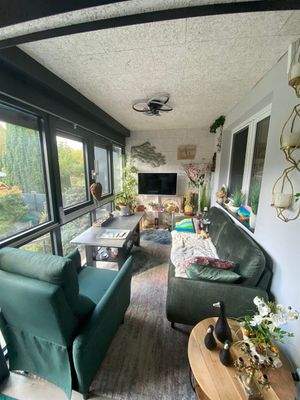 Wintergarten mit Fliegenschutz u.Sonnenschutzrollo