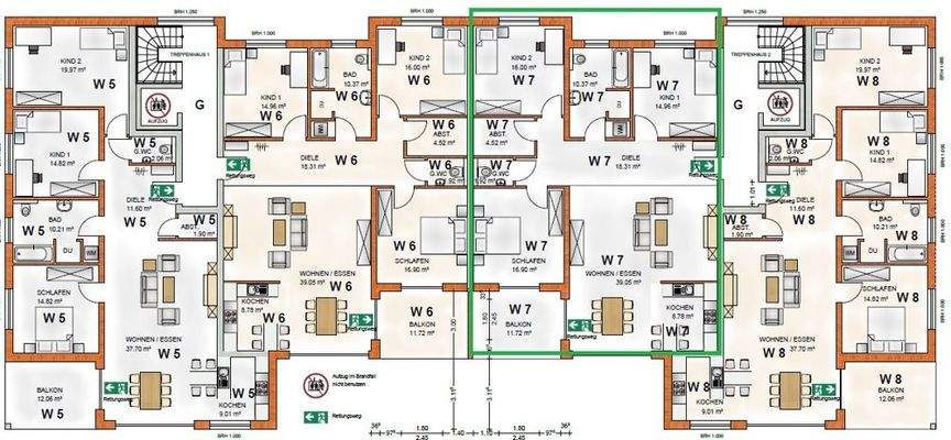 Grundris Lage Wohnung 7