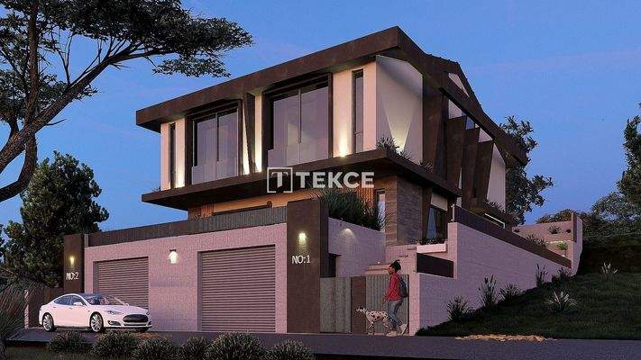 Semi-Detached Villas with Pool in Garden in İzmir Urla