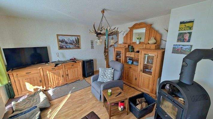 Wohzimmer mit Kaminofen