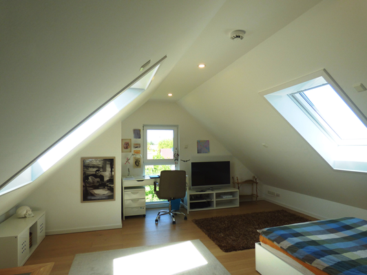 Vollständig ausgebauter Spitzboden...