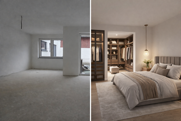 WG 3 Schlafzimmer mit Ankleide