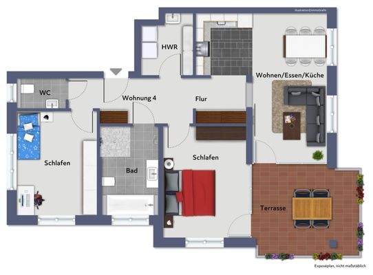 Grundriss Wohnung 4
