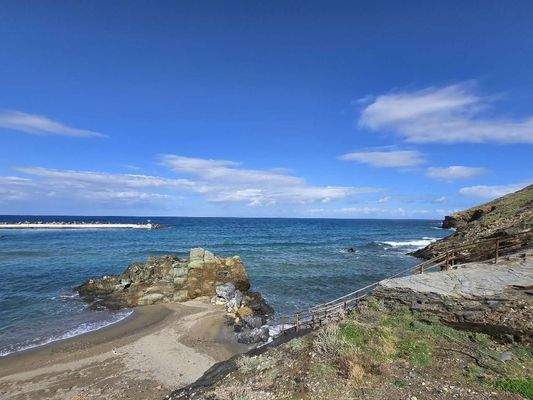 Kreta, Panormos: Baugrundstück direkt am Meer zu verkaufen