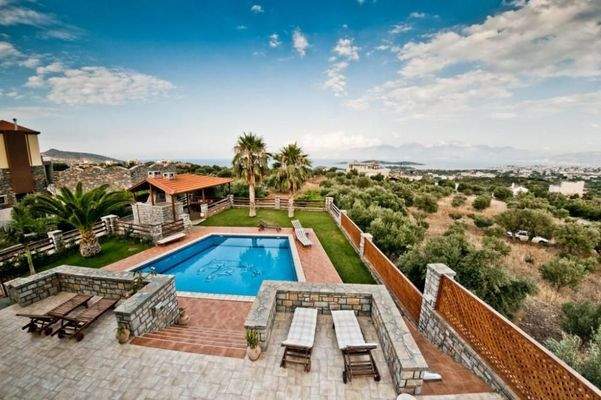 Kreta, Katsikia: Luxuriöse Villa mit Pool, Garten, Meerblick zu verkaufen