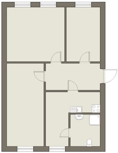 Neu sanierte 3 Zimmer Wohnung