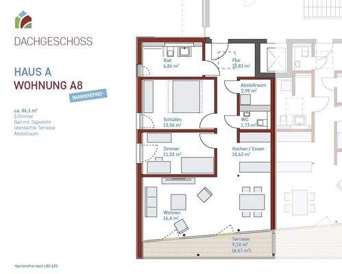 Grundriss Wohnung A8