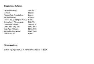 Übersicht Darlehen und Zuschüsse